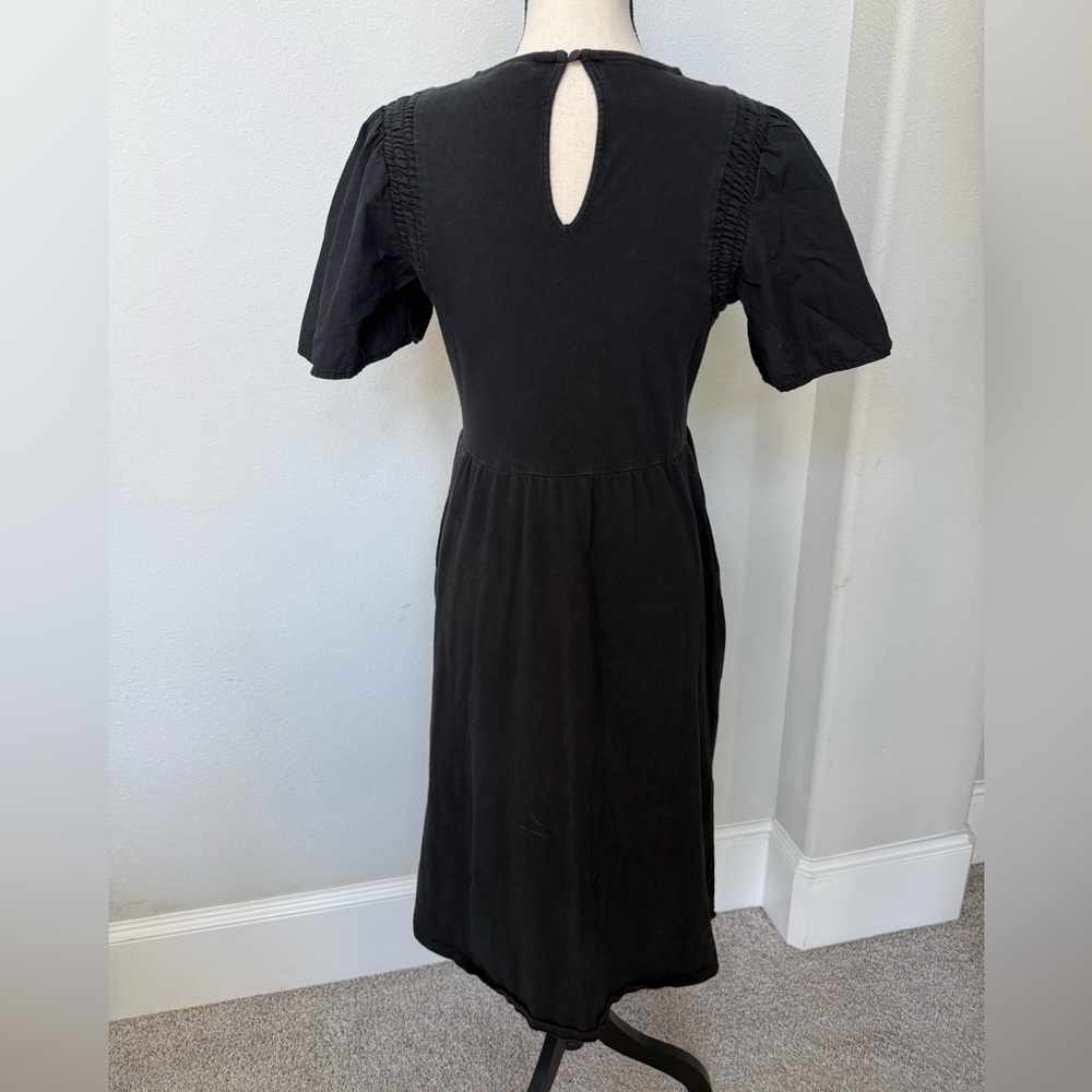 Who What Wear Black Puff-Sleeve Midi Dress - Picture 4 of 10